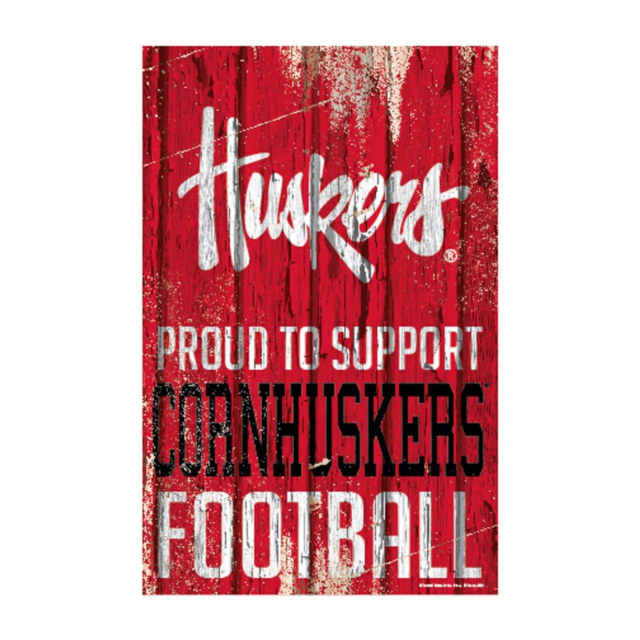 Nebraska Cornhuskers Sign 11x17 Wood Proud to Support Design - Sports Collectibles, Sports Memorabilia, Sports Fan Shop, Sports Gifts