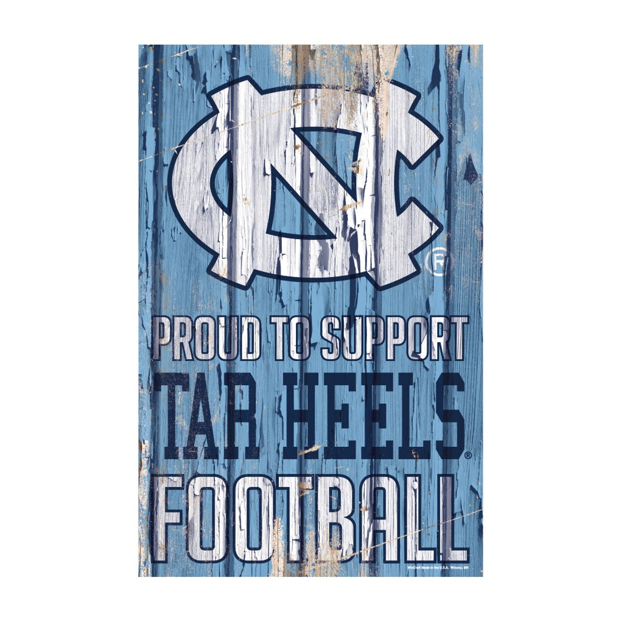 North Carolina Tar Heels Sign 11x17 Wood Proud to Support Design - Special Order - Sports Collectibles, Sports Memorabilia, Sports Fan Shop, Sports Gifts