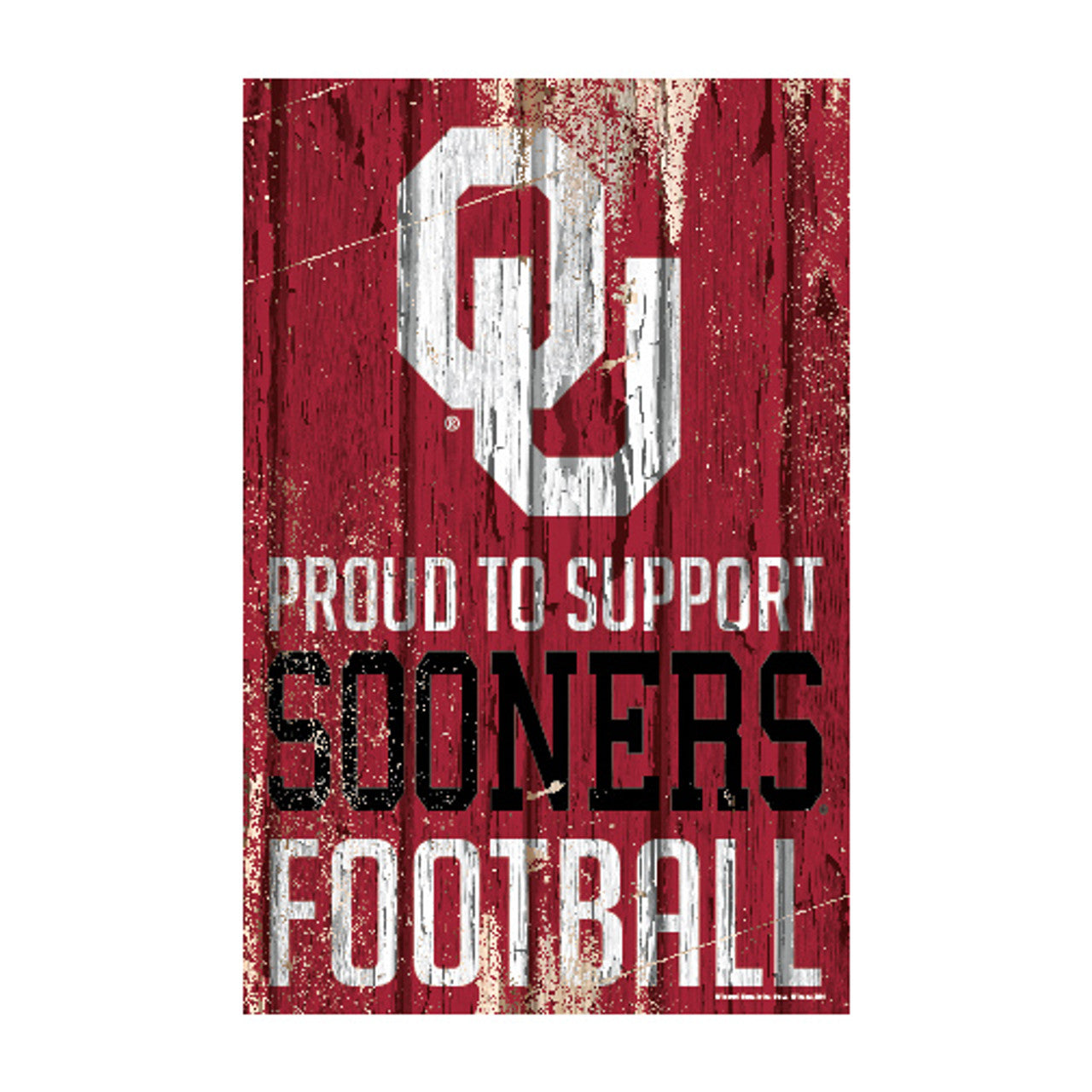 Oklahoma Sooners Sign 11x17 Wood Proud to Support Design - Sports Collectibles, Sports Memorabilia, Sports Fan Shop, Sports Gifts