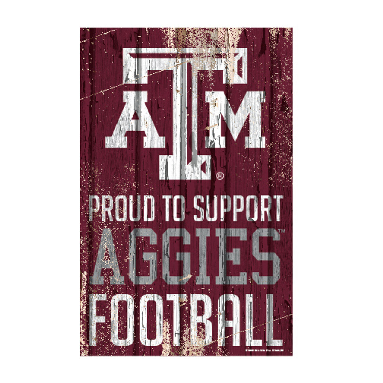 Texas A&M Aggies Sign 11x17 Wood Proud to Support Design - Sports Collectibles, Sports Memorabilia, Sports Fan Shop, Sports Gifts