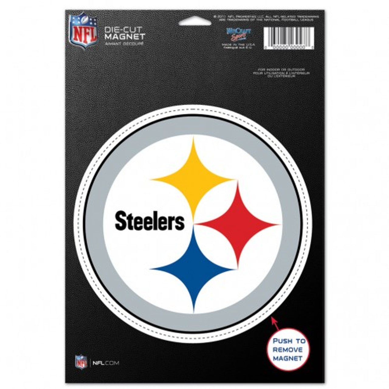 Pittsburgh Steelers Magnet 6.25x9 Die Cut Logo Design - Special Order - Sports Collectibles, Sports Memorabilia, Sports Fan Shop, Sports Gifts