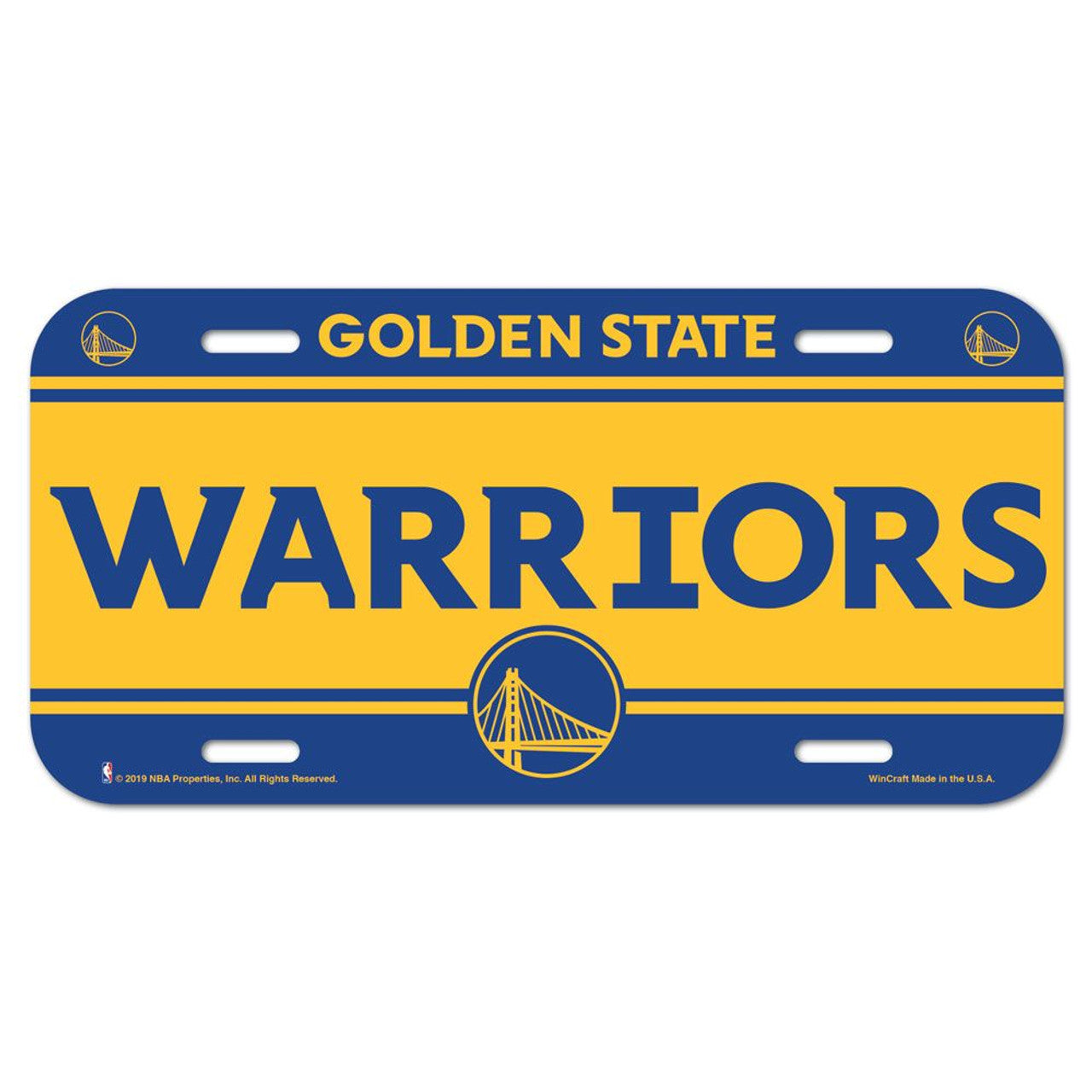 Golden State Warriors License Plate Plastic - Sports Collectibles, Sports Memorabilia, Sports Fan Shop, Sports Gifts