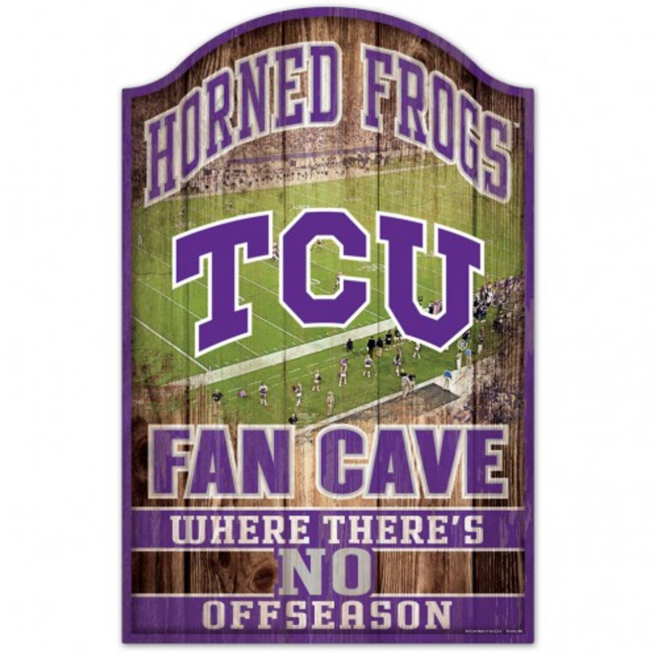 TCU Horned Frogs Sign 11x17 Wood Fan Cave Design - Special Order - Sports Collectibles, Sports Memorabilia, Sports Fan Shop, Sports Gifts