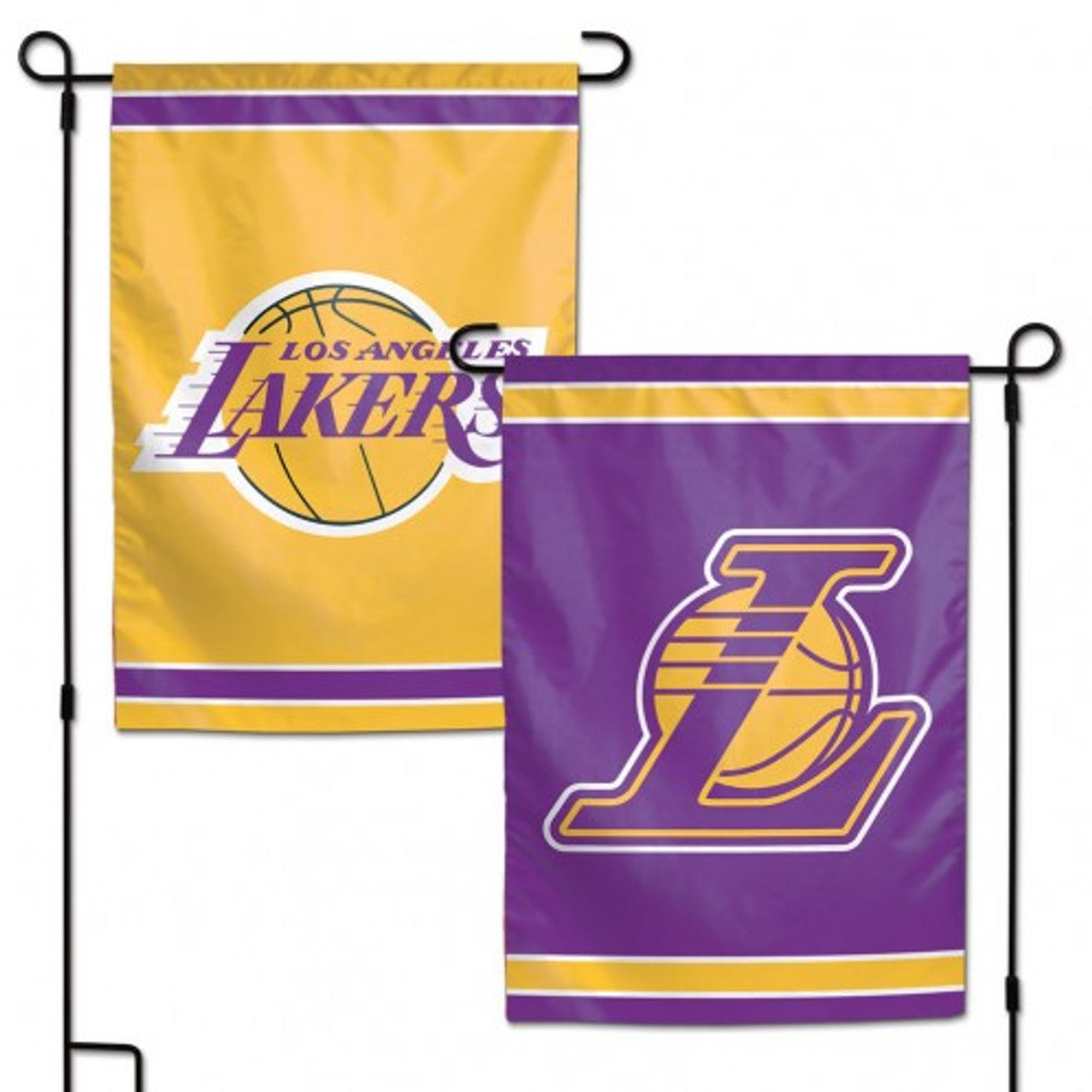 Los Angeles Lakers Flag 12x18 Garden Style 2 Sided - Sports Collectibles, Sports Memorabilia, Sports Fan Shop, Sports Gifts