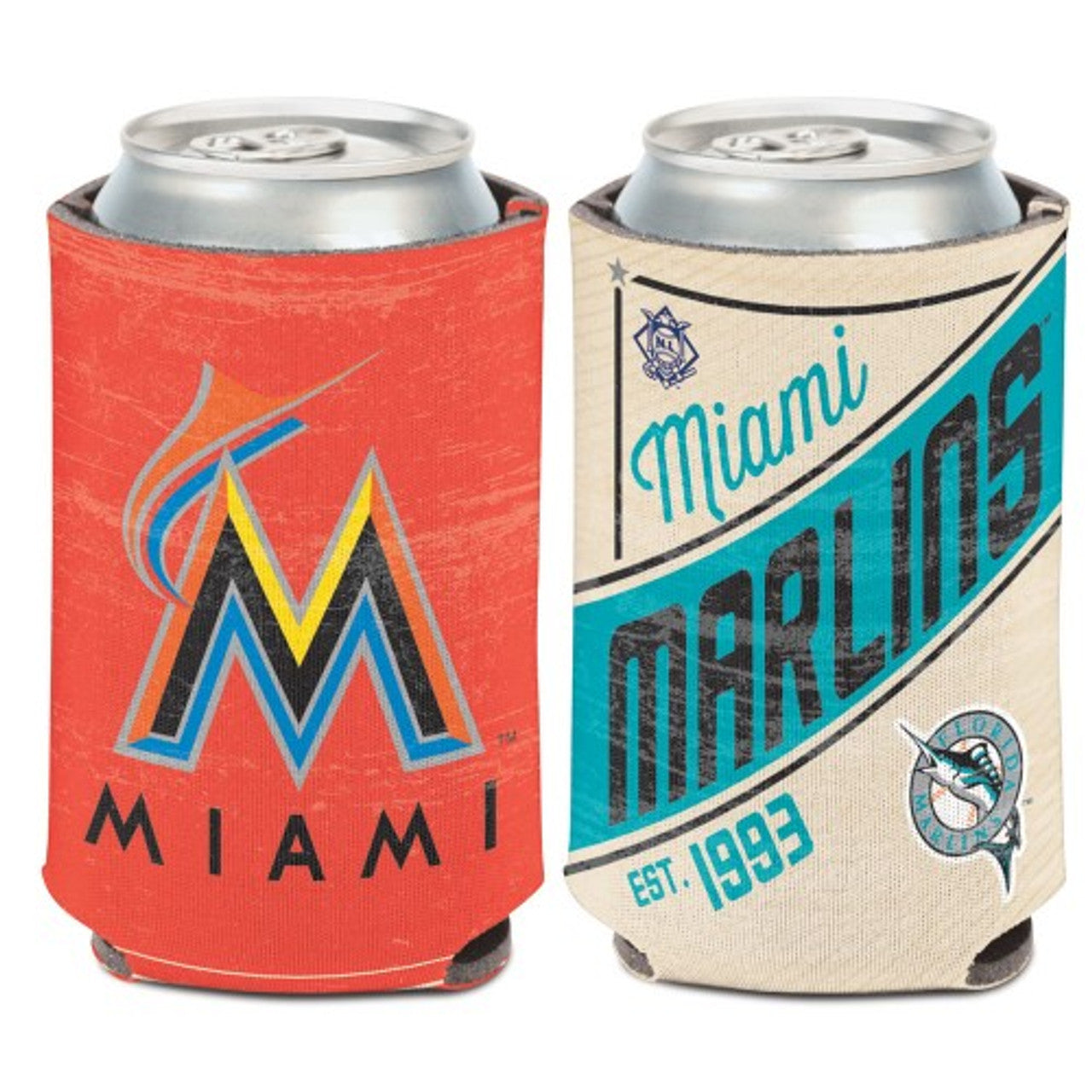 Miami Marlins Can Cooler Vintage Design Special Order - Sports Collectibles, Sports Memorabilia, Sports Fan Shop, Sports Gifts