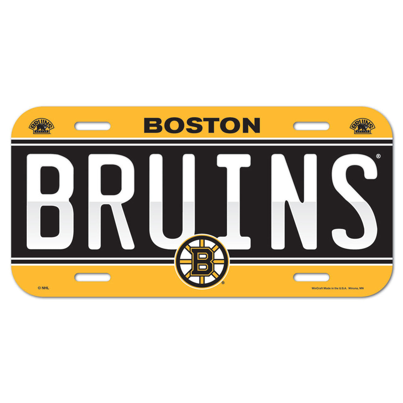 Boston Bruins License Plate Plastic Special Order - Sports Collectibles, Sports Memorabilia, Sports Fan Shop, Sports Gifts
