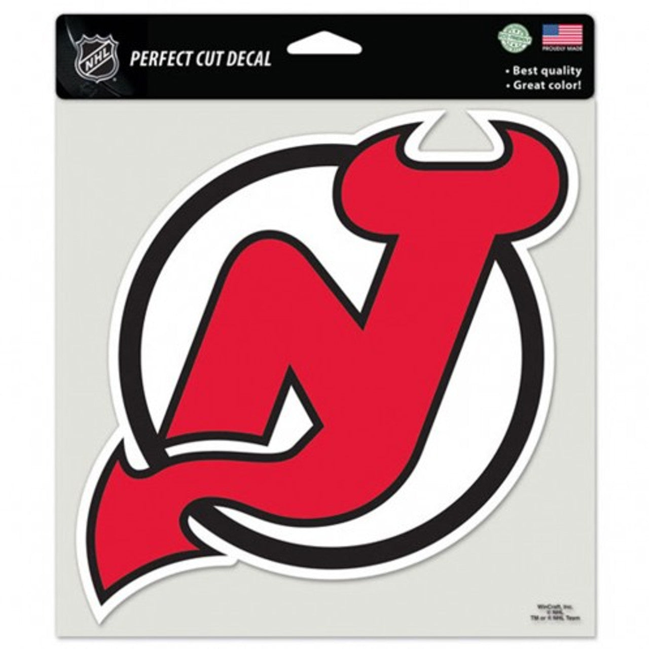 New Jersey Devils Decal 8x8 Perfect Cut Color - Special Order - Sports Collectibles, Sports Memorabilia, Sports Fan Shop, Sports Gifts