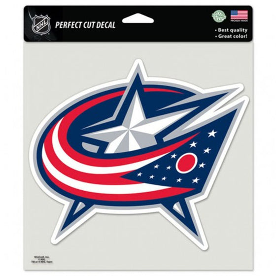 Columbus Blue Jackets Decal 8x8 Perfect Cut Color - Special Order - Sports Collectibles, Sports Memorabilia, Sports Fan Shop, Sports Gifts