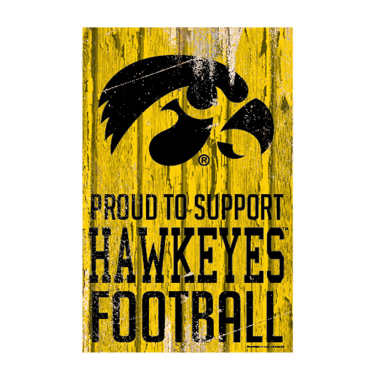Iowa Hawkeyes Sign 11x17 Wood Proud to Support Design - Sports Collectibles, Sports Memorabilia, Sports Fan Shop, Sports Gifts