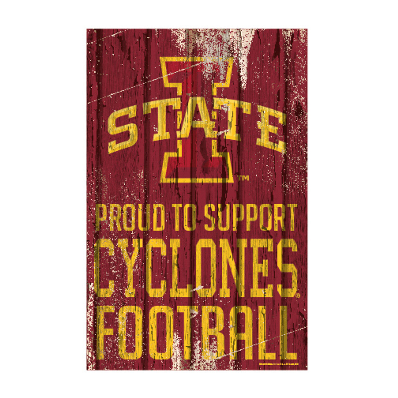 Iowa State Cyclones Sign 11x17 Wood Proud to Support Design - Sports Collectibles, Sports Memorabilia, Sports Fan Shop, Sports Gifts