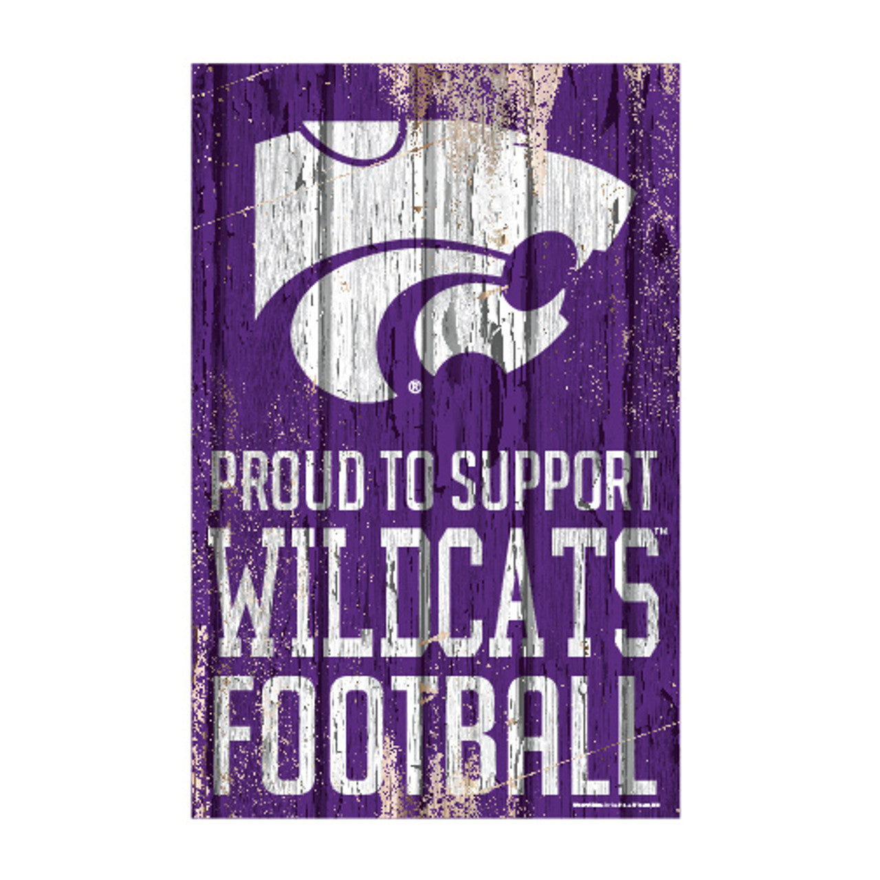 Kansas State Wildcats Sign 11x17 Wood Proud to Support Design - Sports Collectibles, Sports Memorabilia, Sports Fan Shop, Sports Gifts