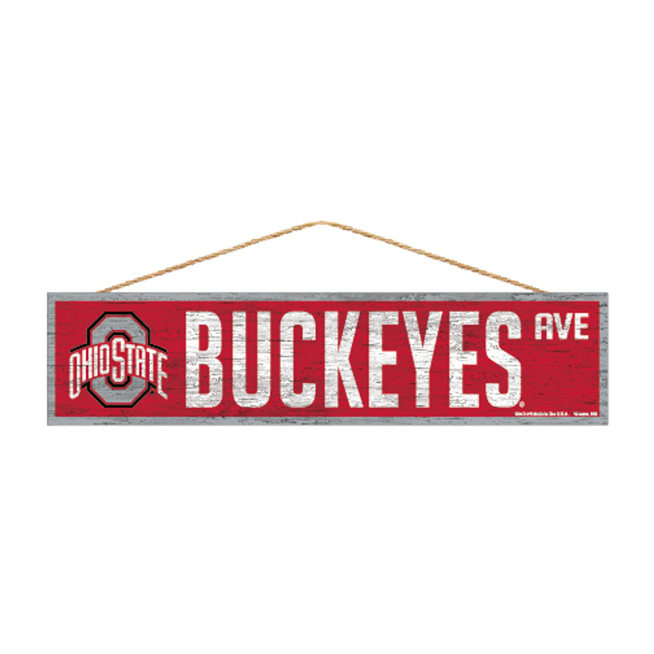 Ohio State Buckeyes Sign 4x17 Wood Avenue Design - Sports Collectibles, Sports Memorabilia, Sports Fan Shop, Sports Gifts