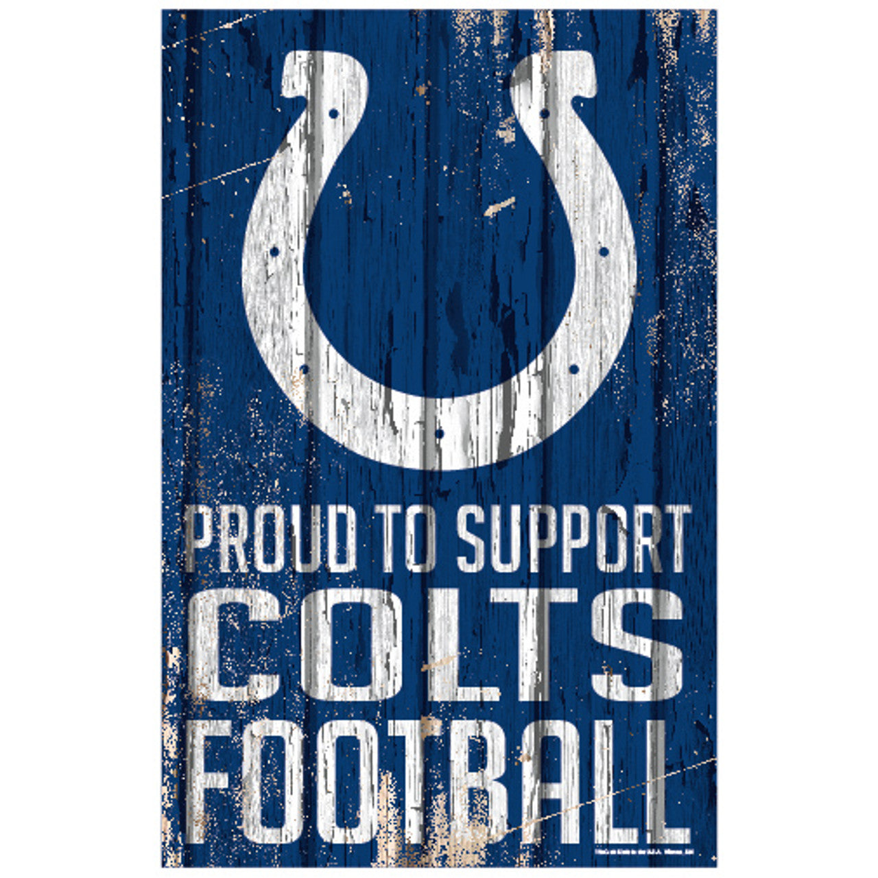 Indianapolis Colts Sign 11x17 Wood Proud to Support Design - Sports Collectibles, Sports Memorabilia, Sports Fan Shop, Sports Gifts