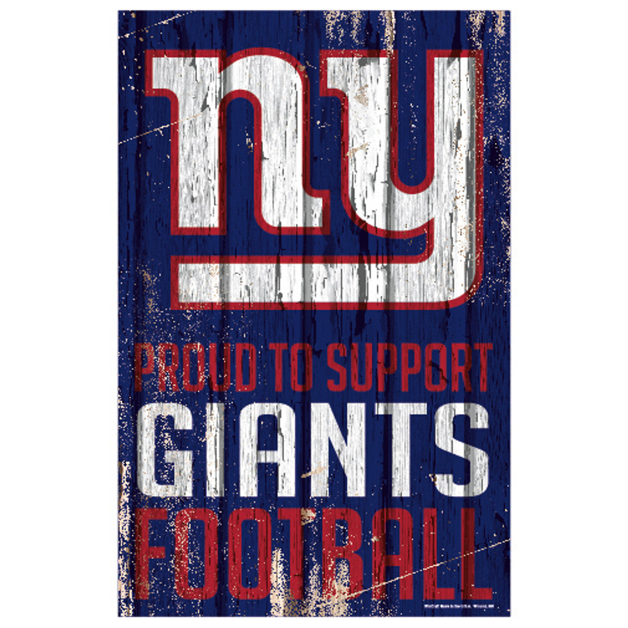 New York Giants Sign 11x17 Wood Proud to Support Design - Sports Collectibles, Sports Memorabilia, Sports Fan Shop, Sports Gifts