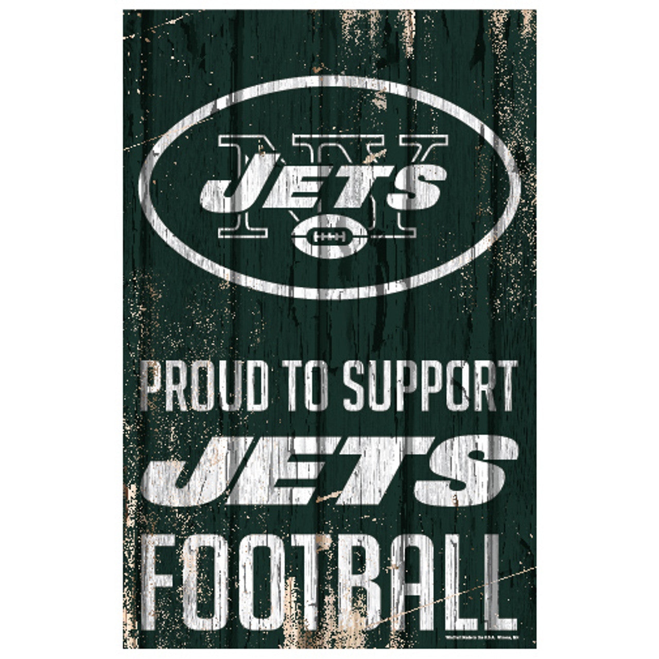 New York Jets Sign 11x17 Wood Proud to Support Design - Special Order - Sports Collectibles, Sports Memorabilia, Sports Fan Shop, Sports Gifts
