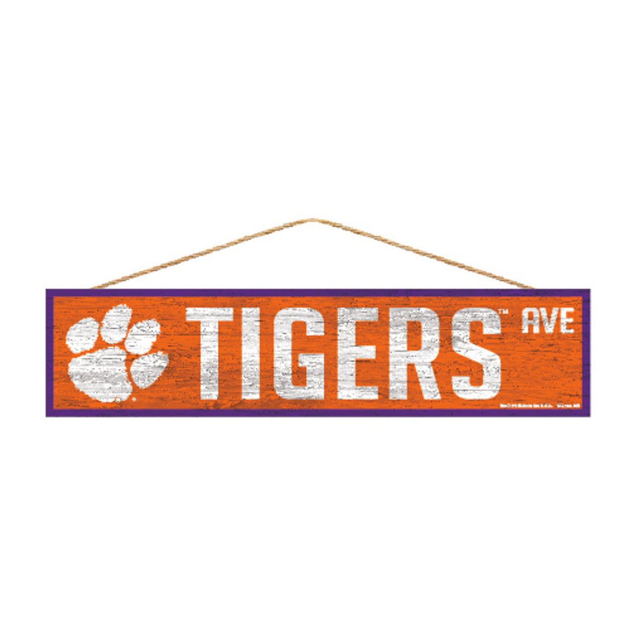 Clemson Tigers Sign 4x17 Wood Avenue Design - Sports Collectibles, Sports Memorabilia, Sports Fan Shop, Sports Gifts