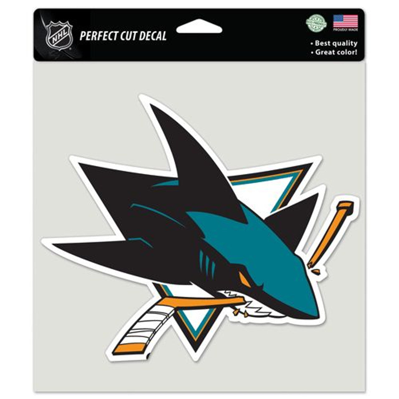 San Jose Sharks Decal 8x8 Perfect Cut Color - Sports Collectibles, Sports Memorabilia, Sports Fan Shop, Sports Gifts