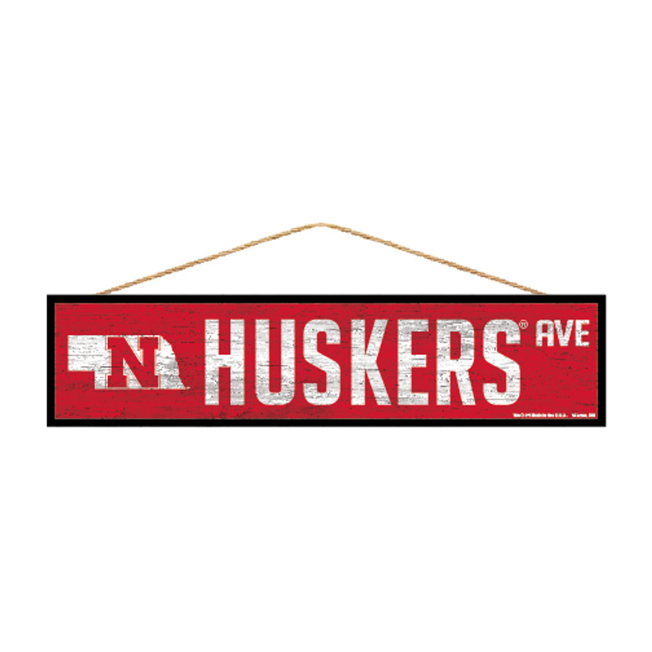 Nebraska Cornhuskers Sign 4x17 Wood Avenue Design - Sports Collectibles, Sports Memorabilia, Sports Fan Shop, Sports Gifts