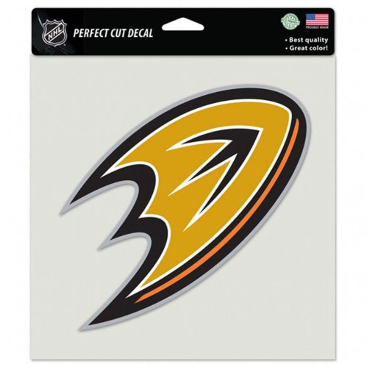 Anaheim Ducks Decal 8x8 Perfect Cut Color - Sports Collectibles, Sports Memorabilia, Sports Fan Shop, Sports Gifts