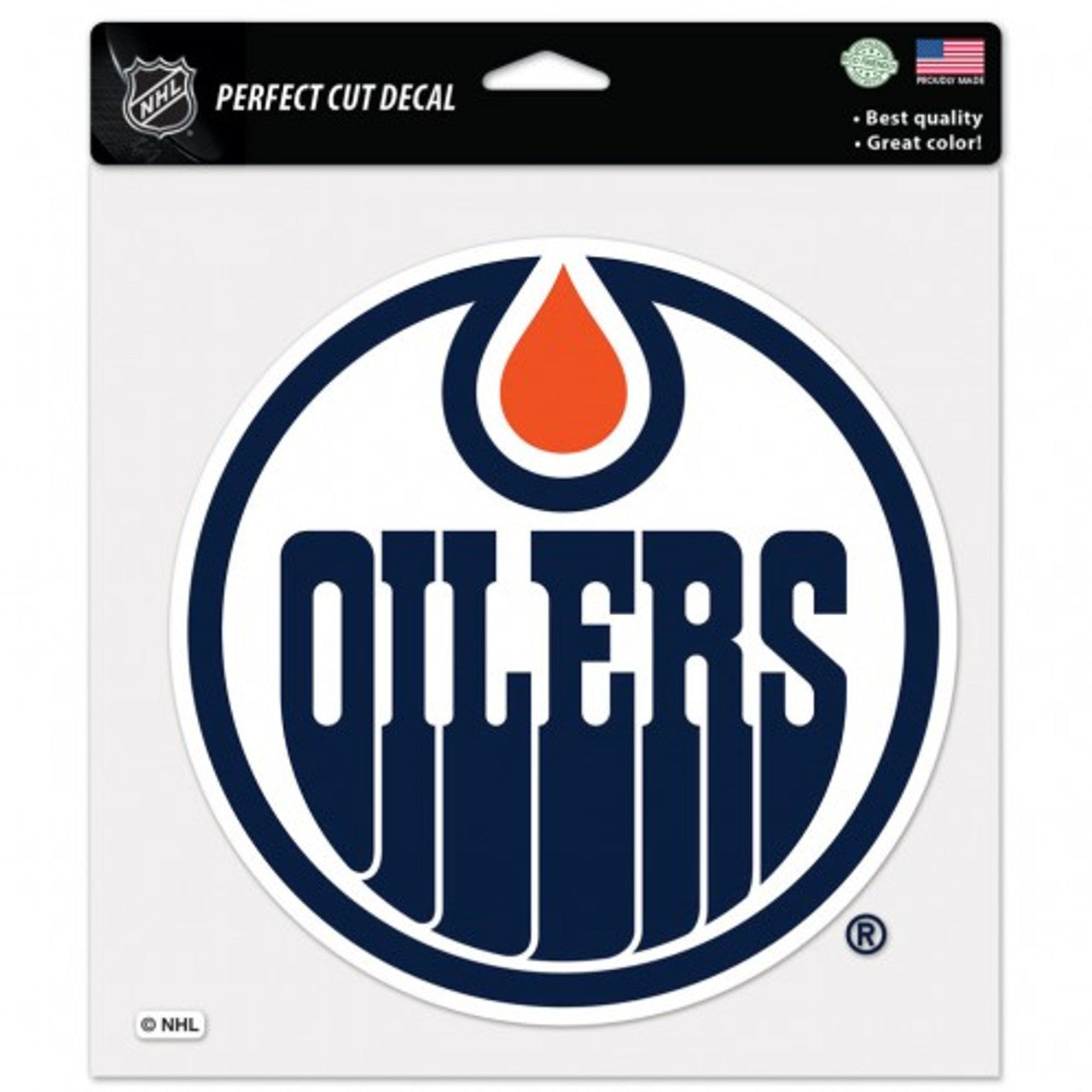 Edmonton Oilers Decal 8x8 Perfect Cut Color - Sports Collectibles, Sports Memorabilia, Sports Fan Shop, Sports Gifts