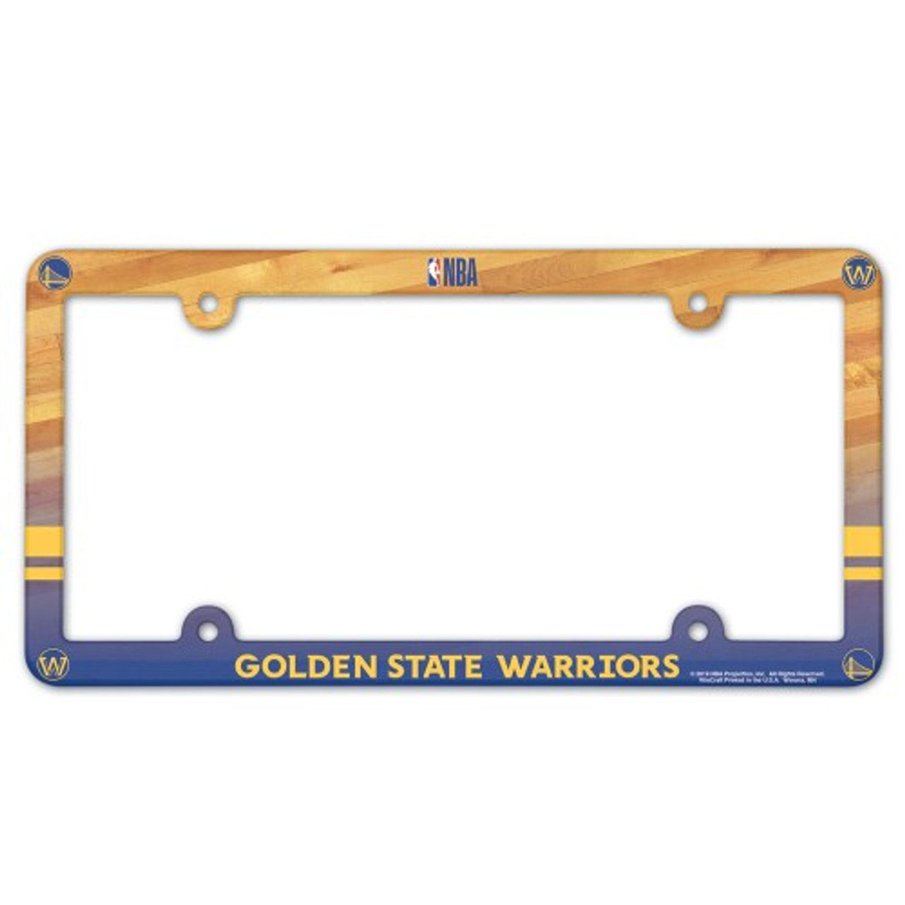 Golden State Warriors Plastic License Plate Frame Full Color Style - Sports Collectibles, Sports Memorabilia, Sports Fan Shop, Sports Gifts