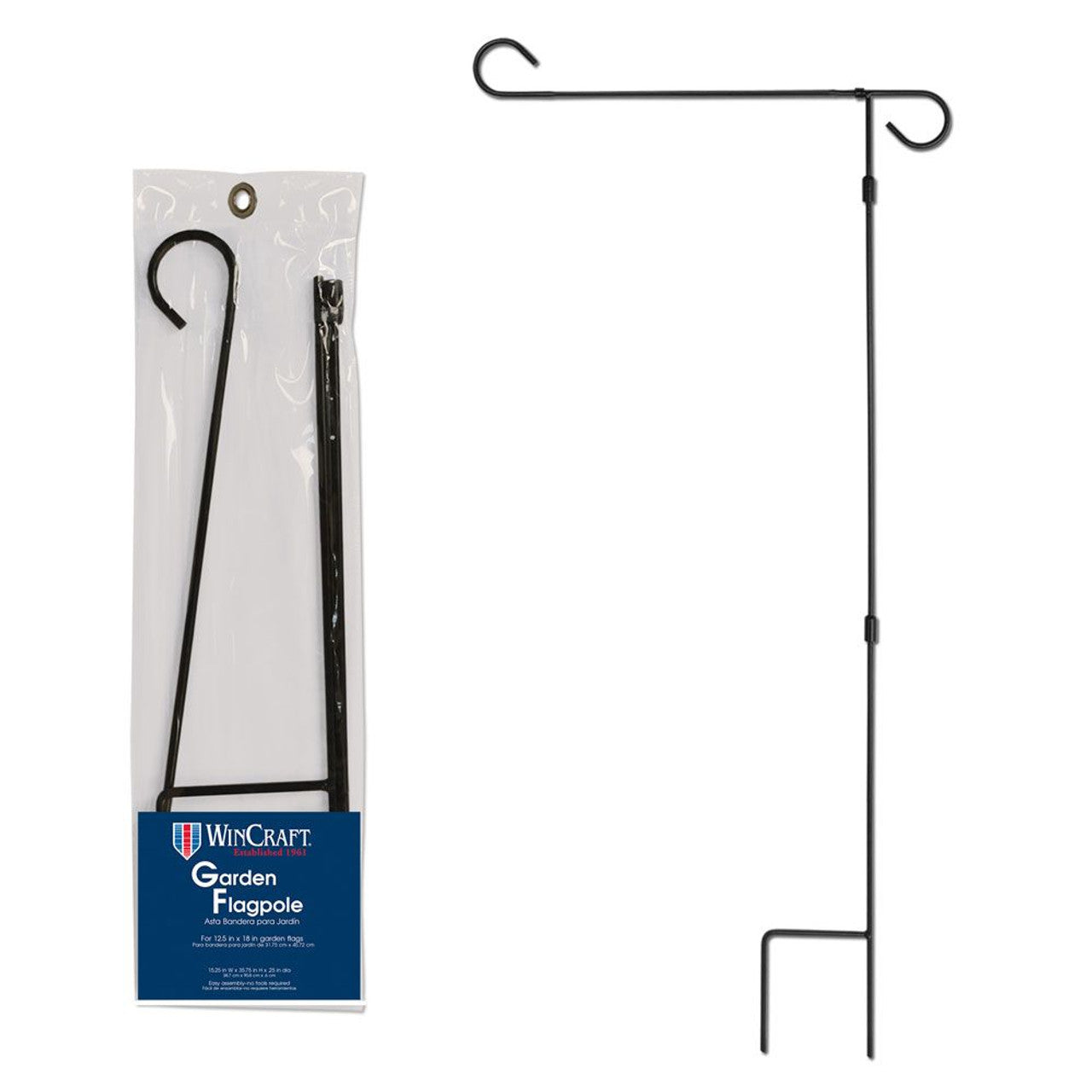Flag Pole 3 Piece Garden Style Metal - Sports Collectibles, Sports Memorabilia, Sports Fan Shop, Sports Gifts