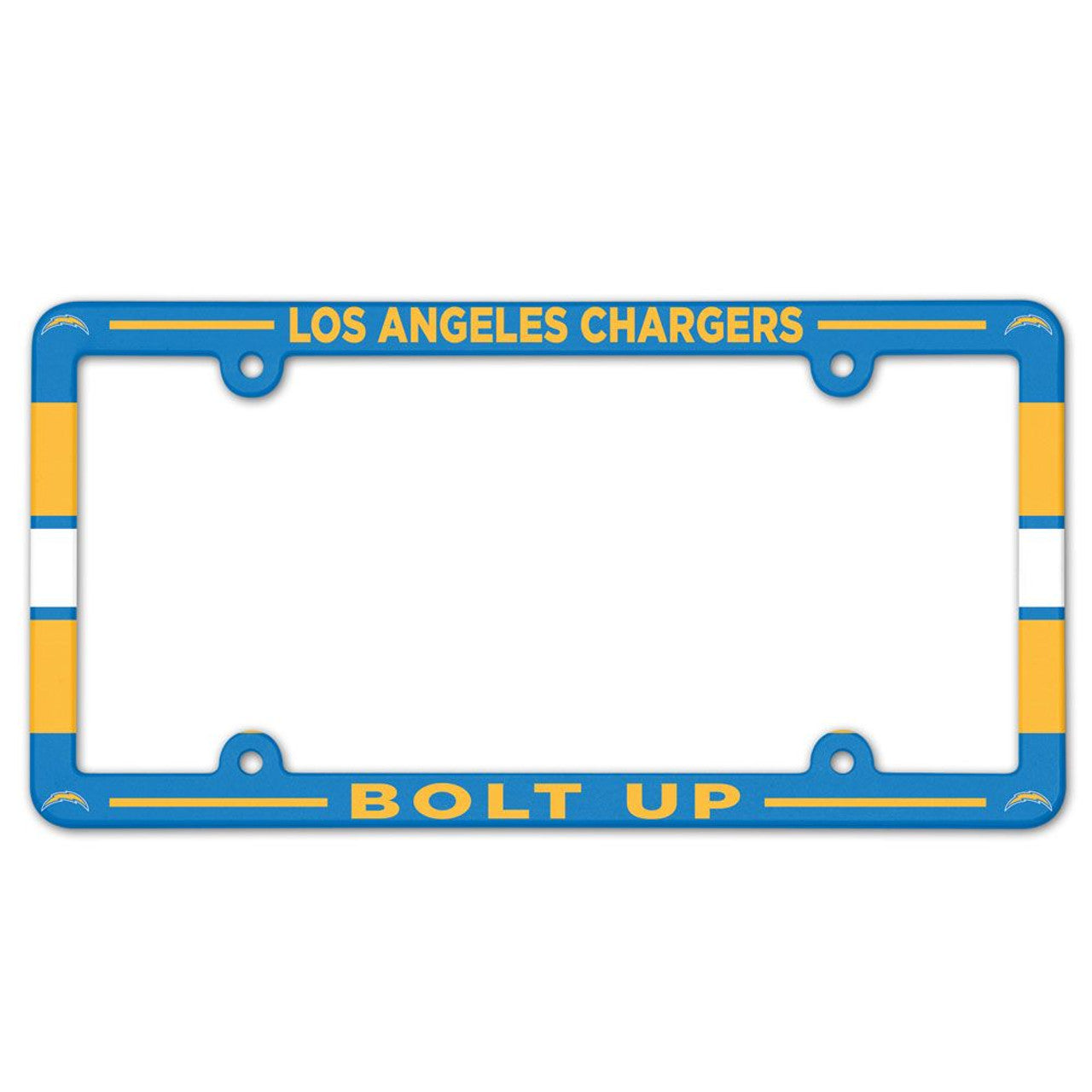 Los Angeles Chargers License Plate Frame Plastic Full Color Style - Sports Collectibles, Sports Memorabilia, Sports Fan Shop, Sports Gifts