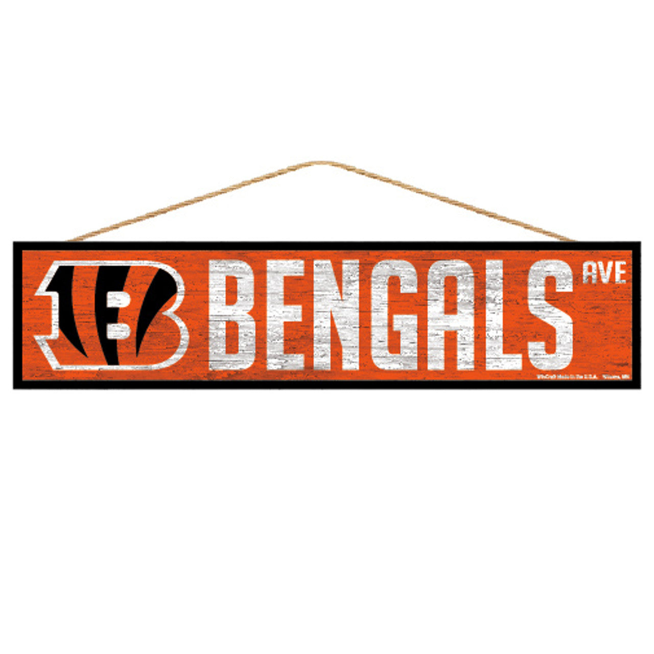 Cincinnati Bengals Sign 4x17 Wood Avenue Design - Sports Collectibles, Sports Memorabilia, Sports Fan Shop, Sports Gifts