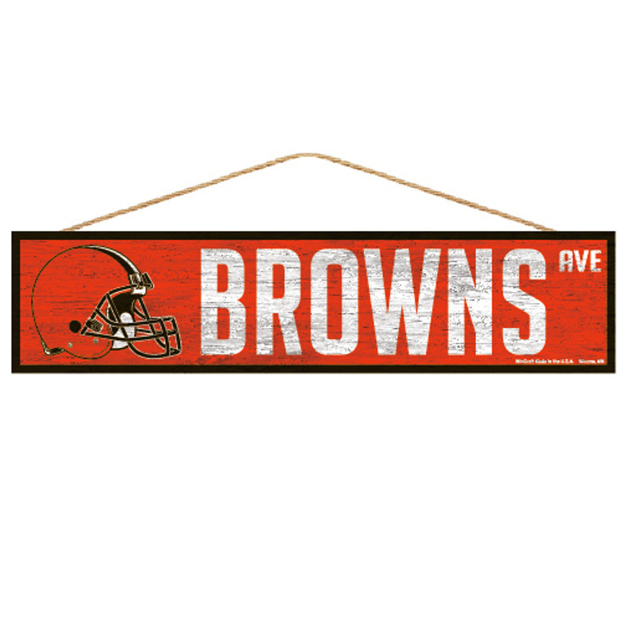 Cleveland Browns Sign 4x17 Wood Avenue Design - Sports Collectibles, Sports Memorabilia, Sports Fan Shop, Sports Gifts