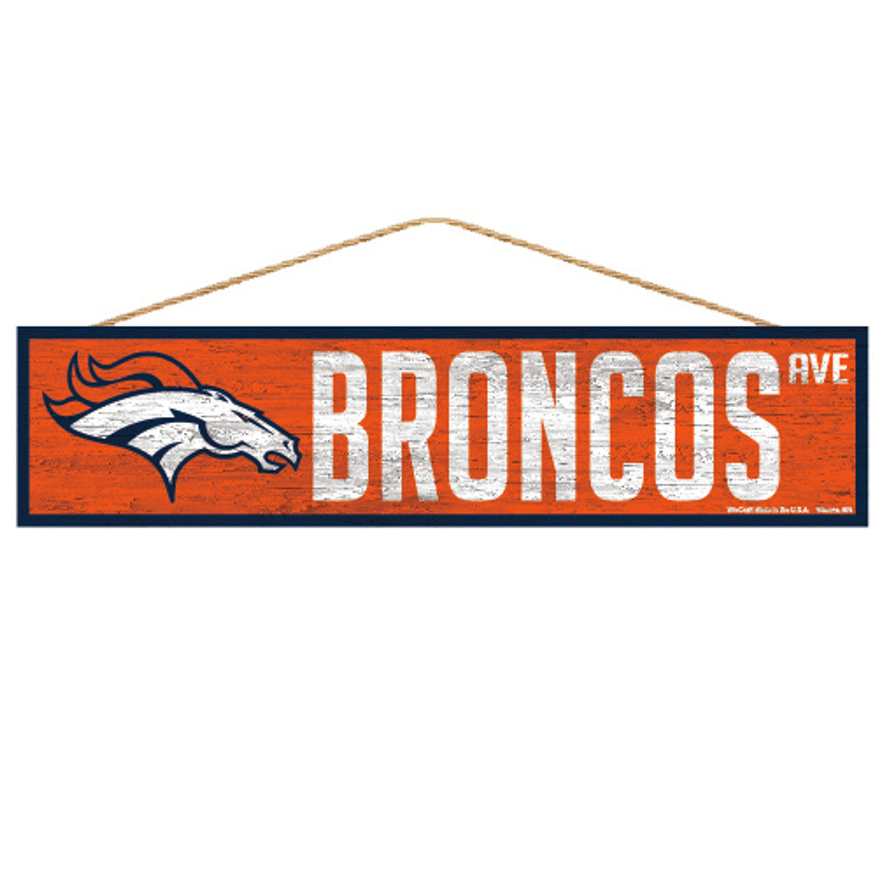 Denver Broncos Sign 4x17 Wood Avenue Design - Sports Collectibles, Sports Memorabilia, Sports Fan Shop, Sports Gifts