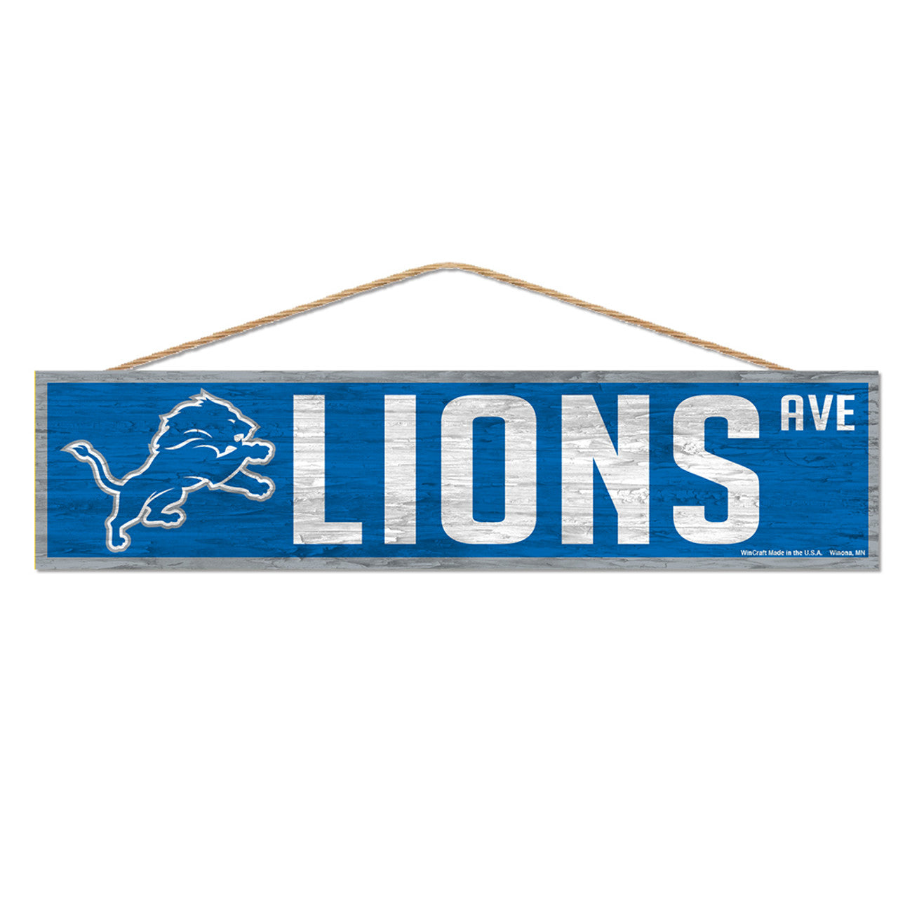 Detroit Lions Sign 4x17 Wood Avenue Design - Sports Collectibles, Sports Memorabilia, Sports Fan Shop, Sports Gifts