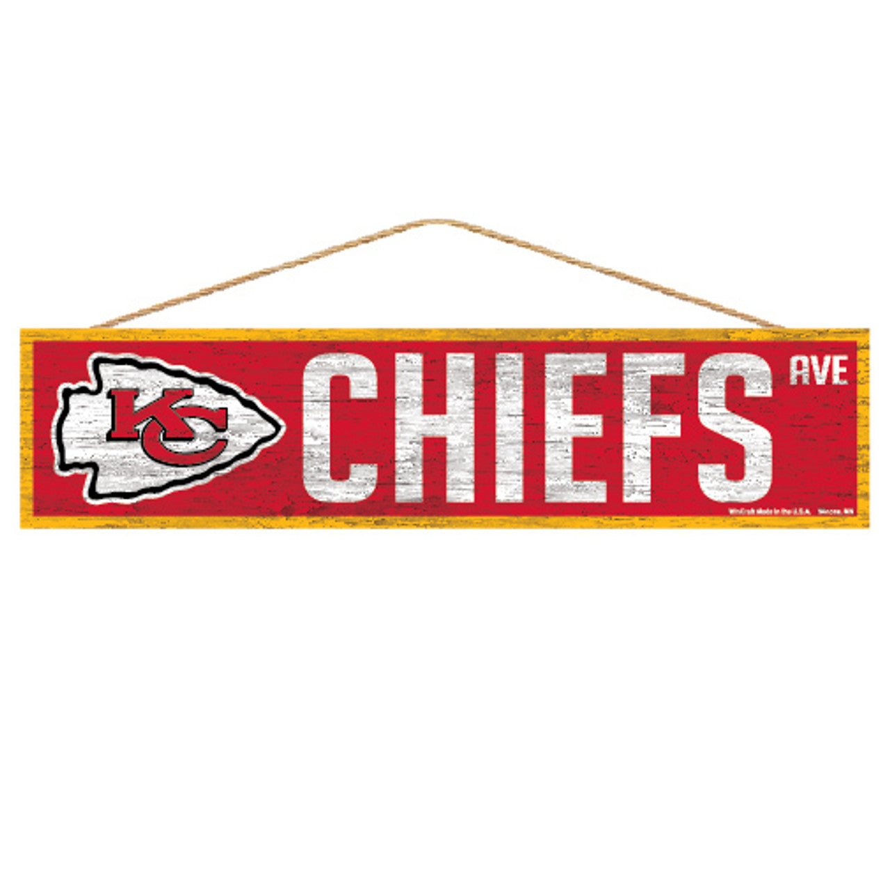 Kansas City Chiefs Sign 4x17 Wood Avenue Design - Sports Collectibles, Sports Memorabilia, Sports Fan Shop, Sports Gifts