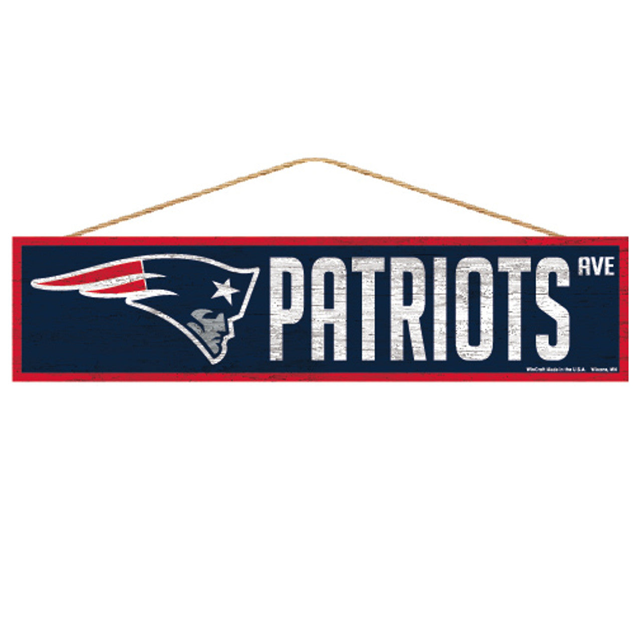 New England Patriots Sign 4x17 Wood Avenue Design - Sports Collectibles, Sports Memorabilia, Sports Fan Shop, Sports Gifts