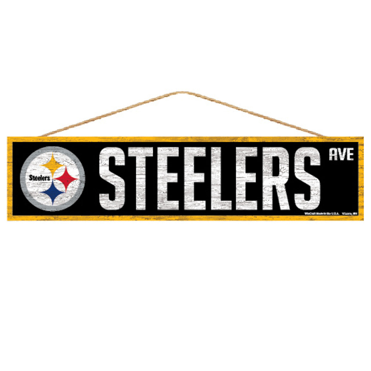 Pittsburgh Steelers Sign 4x17 Wood Avenue Design - Sports Collectibles, Sports Memorabilia, Sports Fan Shop, Sports Gifts