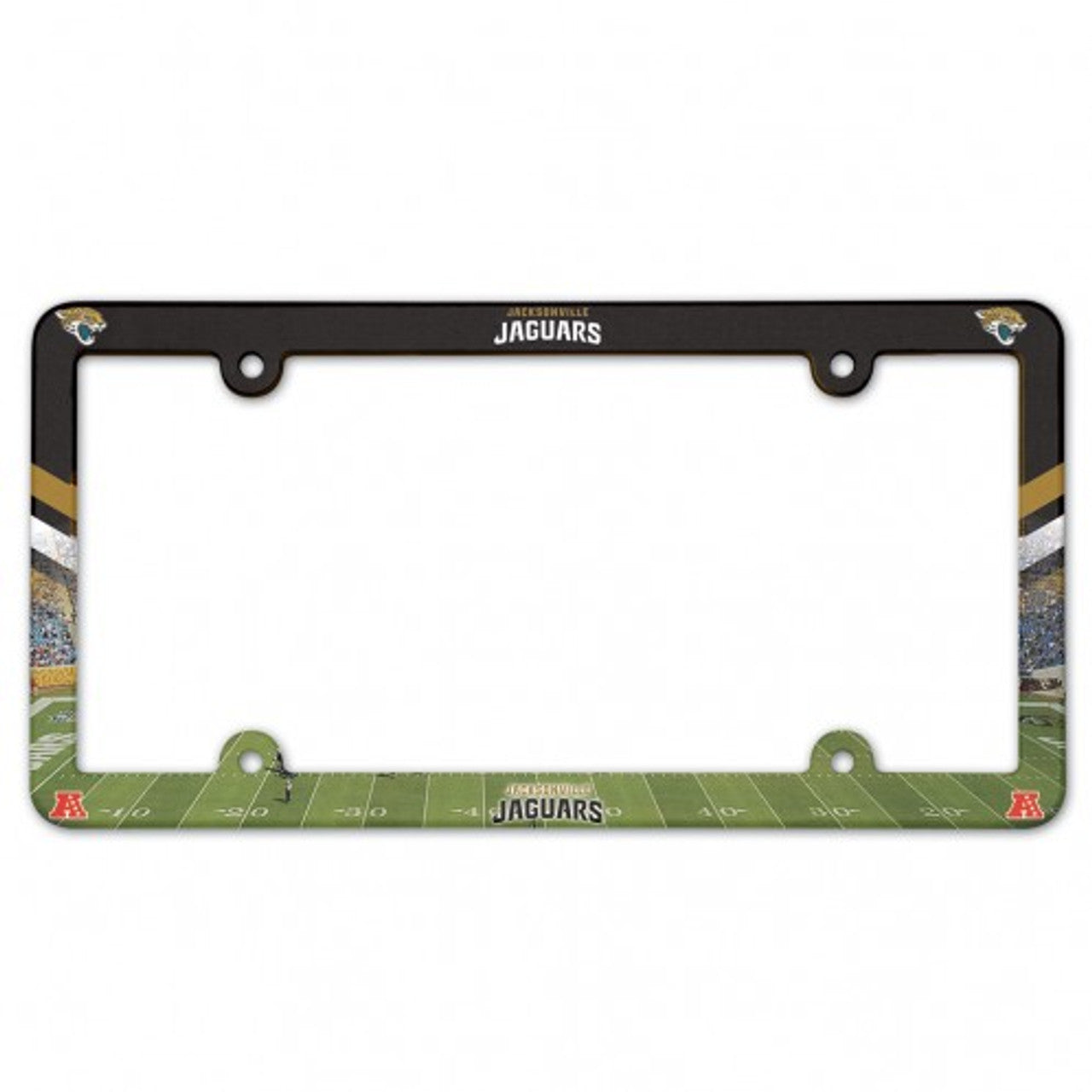 Jacksonville Jaguars License Plate Frame Plastic Full Color Style - Sports Collectibles, Sports Memorabilia, Sports Fan Shop, Sports Gifts