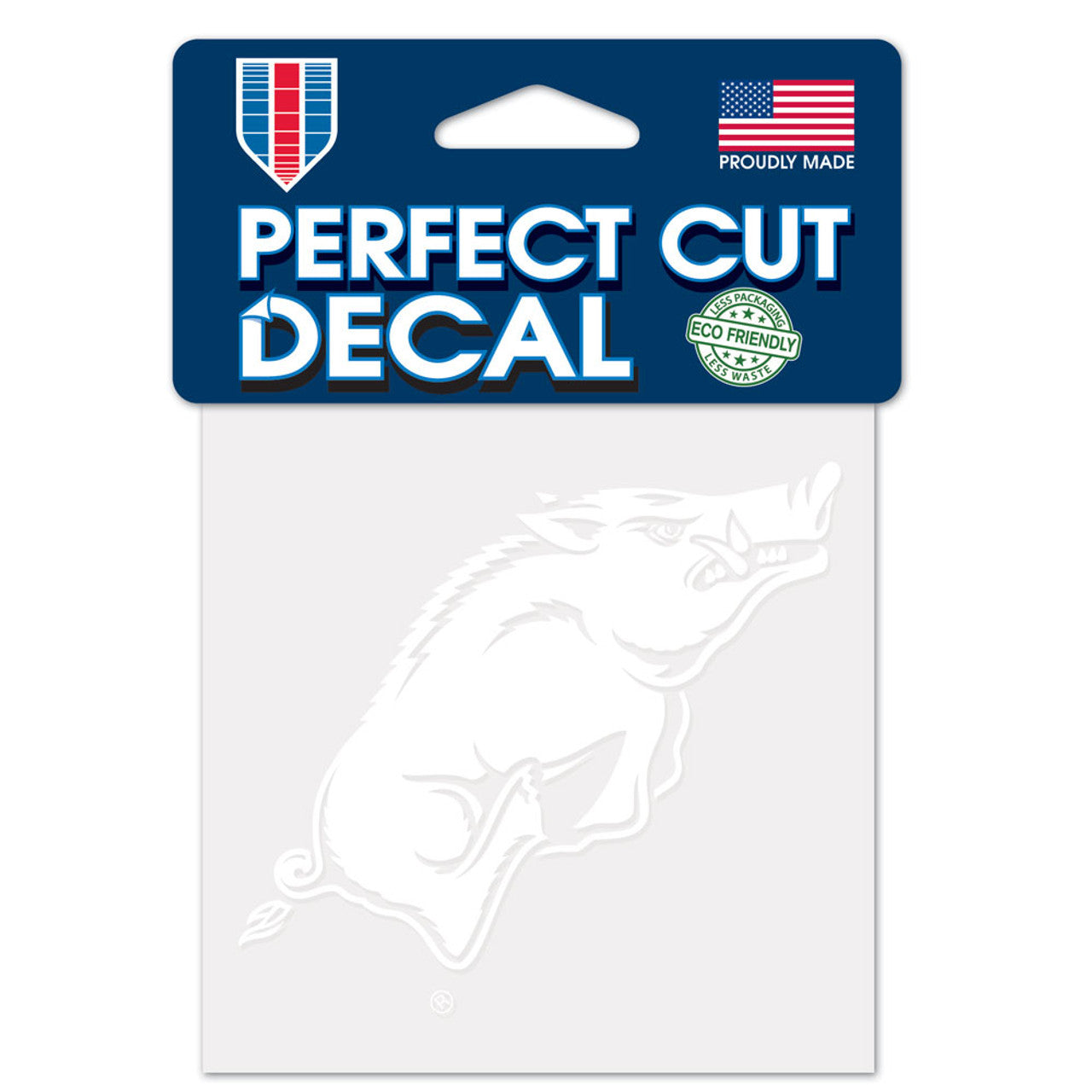 Arkansas Razorbacks Decal 4x4 Perfect Cut White - Sports Collectibles, Sports Memorabilia, Sports Fan Shop, Sports Gifts