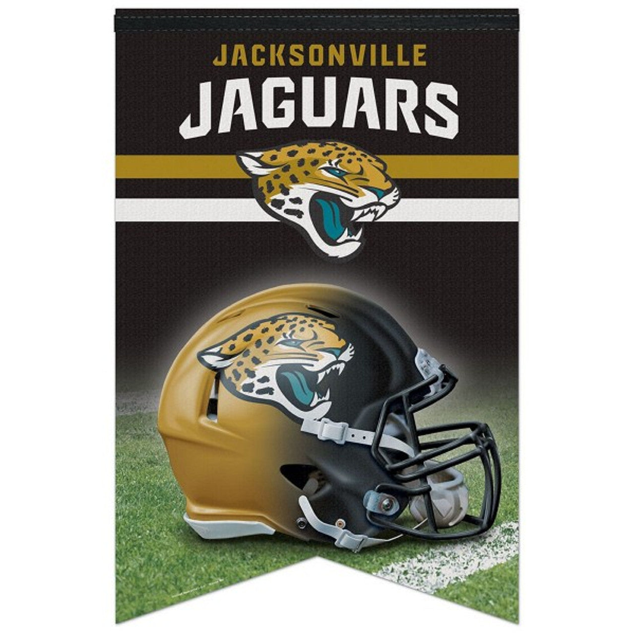 Jacksonville Jaguars Banner 17x26 Pennant Style Premium Felt - Sports Collectibles, Sports Memorabilia, Sports Fan Shop, Sports Gifts