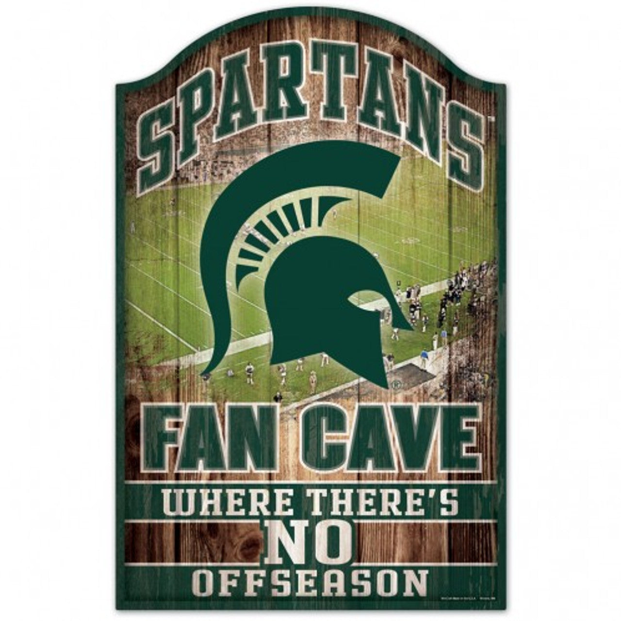 Michigan State Spartans Sign 11x17 Wood Fan Cave Design - Special Order - Sports Collectibles, Sports Memorabilia, Sports Fan Shop, Sports Gifts