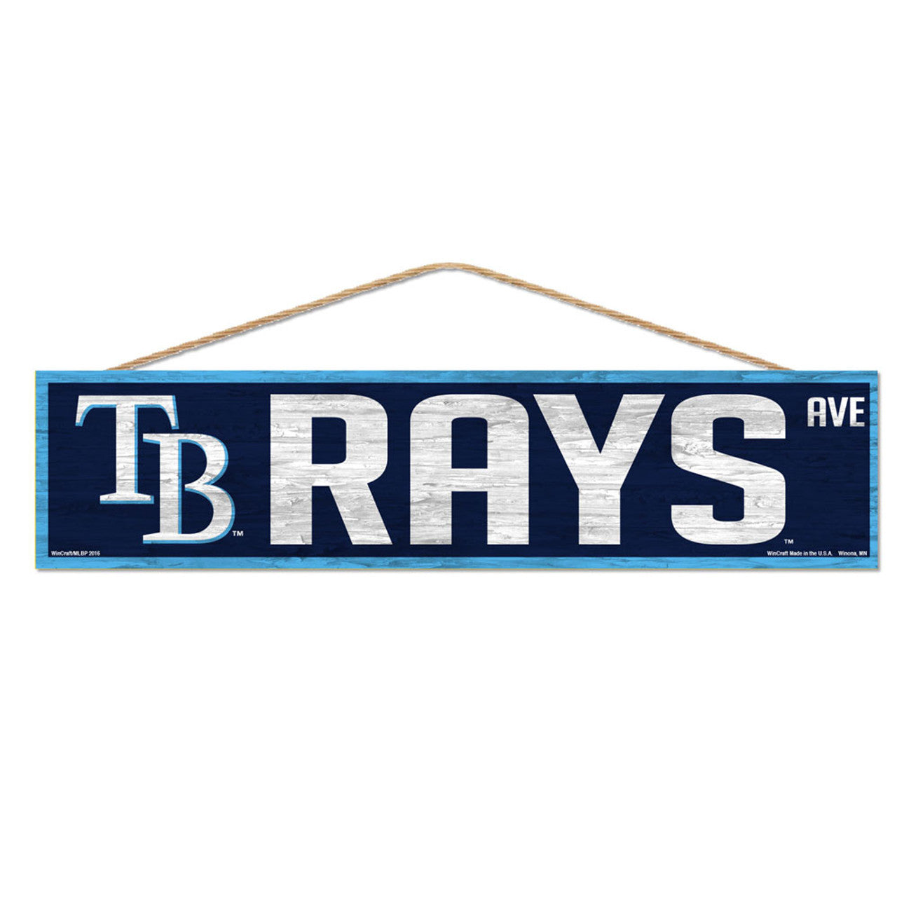 Tampa Bay Rays Sign 4x17 Wood Avenue Design - Sports Collectibles, Sports Memorabilia, Sports Fan Shop, Sports Gifts