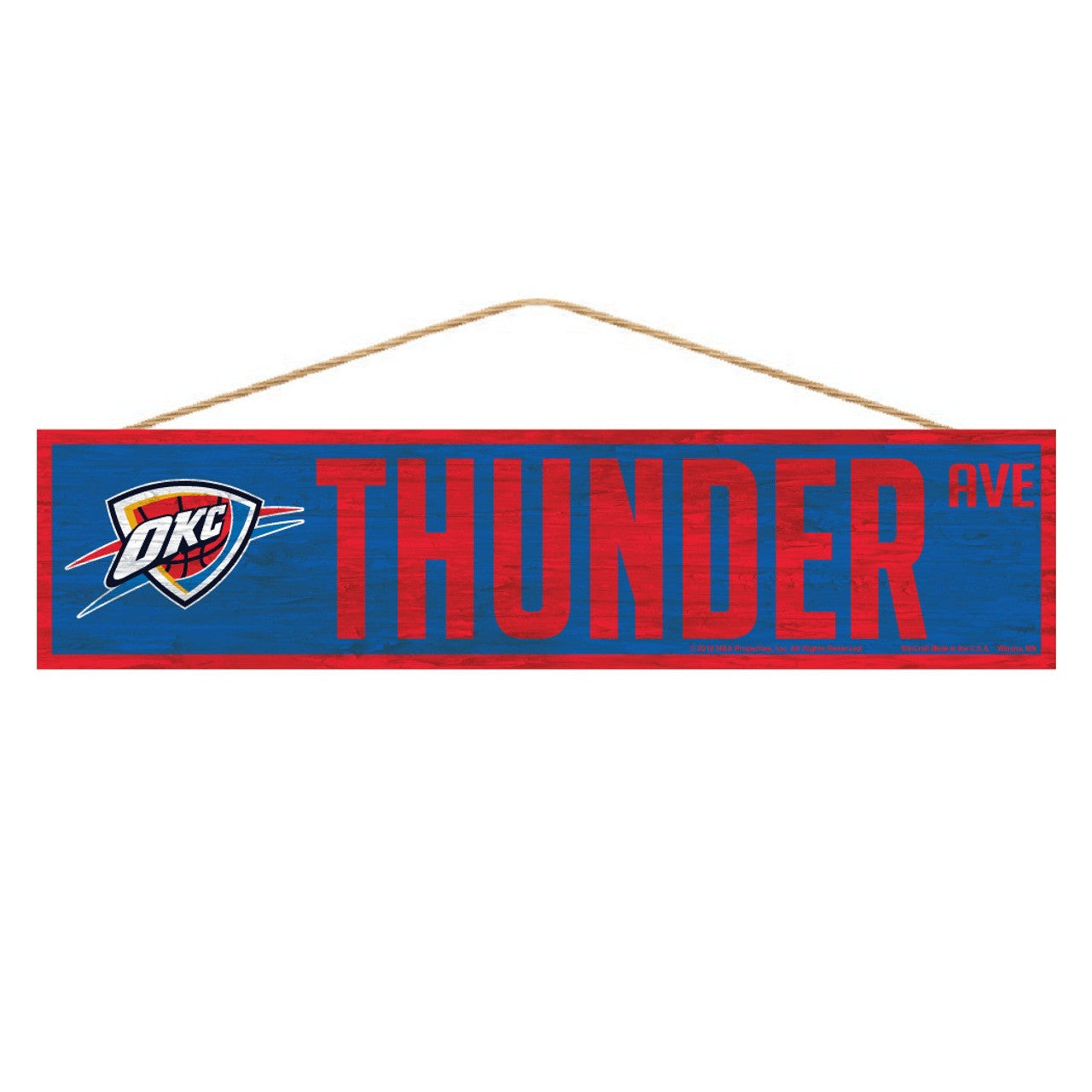Oklahoma City Thunder Sign 4x17 Wood Avenue Design - Sports Collectibles, Sports Memorabilia, Sports Fan Shop, Sports Gifts