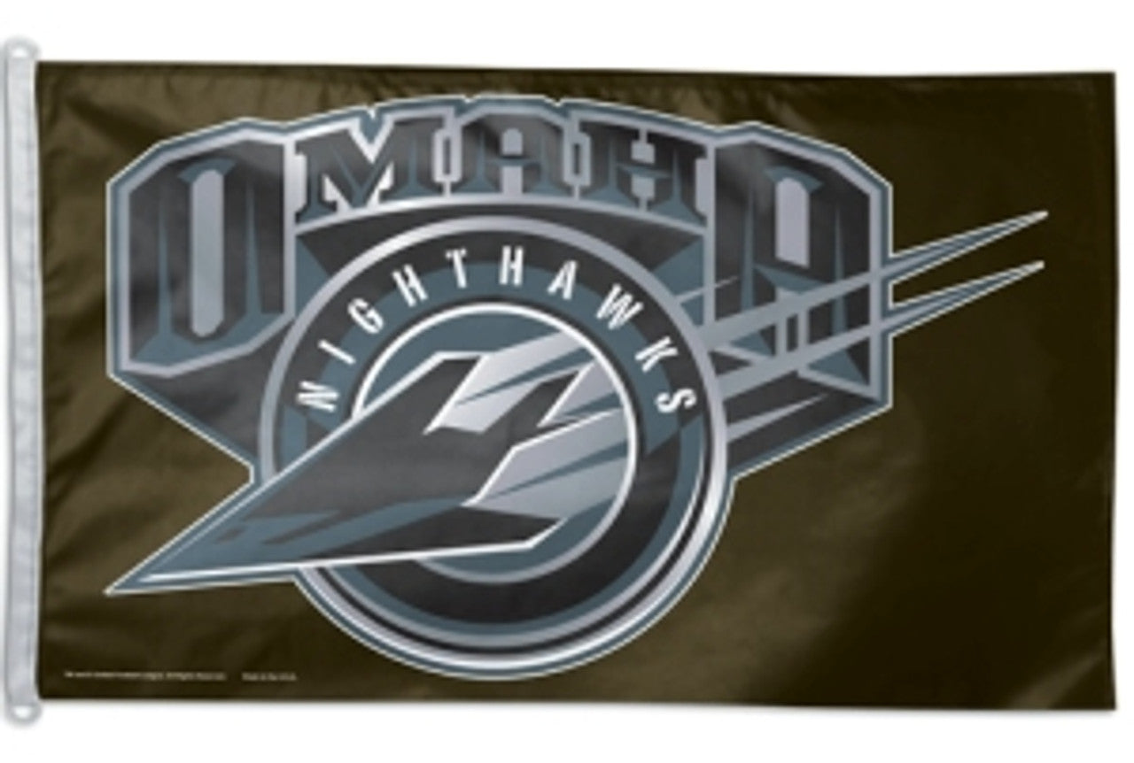 Omaha Nighthawks Flag 3x5 CO - Sports Collectibles, Sports Memorabilia, Sports Fan Shop, Sports Gifts