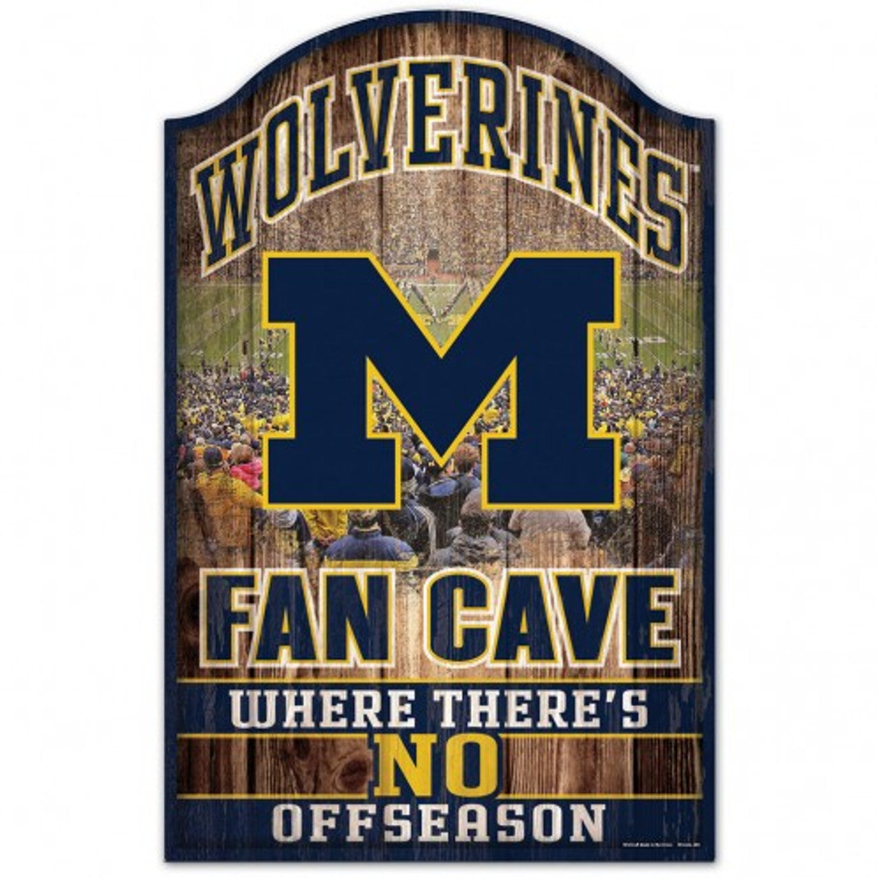 Michigan Wolverines Sign 11x17 Wood Fan Cave Design - Sports Collectibles, Sports Memorabilia, Sports Fan Shop, Sports Gifts