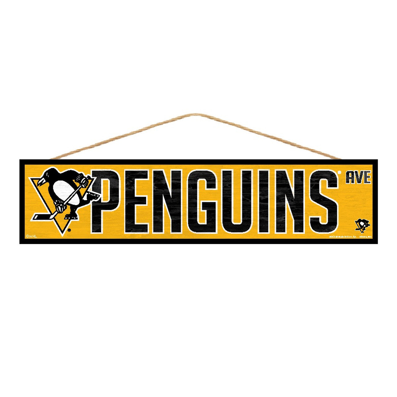 Pittsburgh Penguins Sign 4x17 Wood Avenue Design - Sports Collectibles, Sports Memorabilia, Sports Fan Shop, Sports Gifts