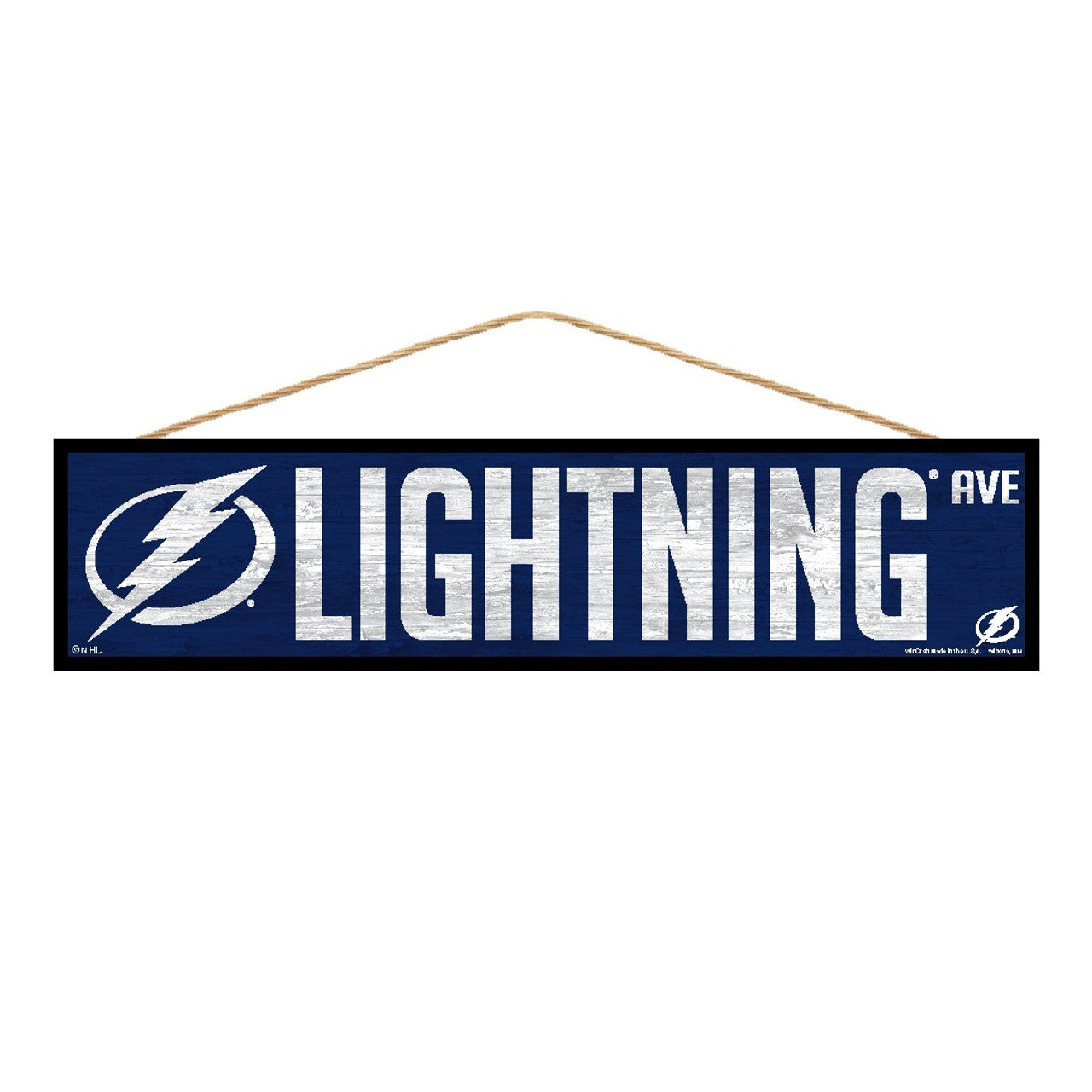 Tampa Bay Lightning Sign 4x17 Wood Avenue Design - Sports Collectibles, Sports Memorabilia, Sports Fan Shop, Sports Gifts