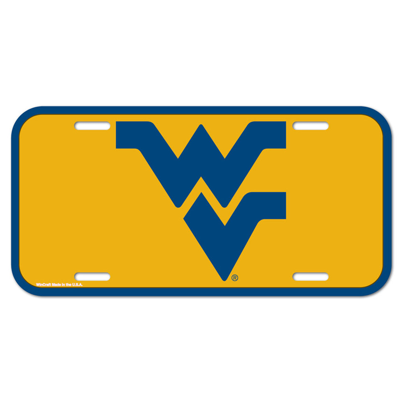 West Virginia Mountaineers License Plate Plastic - Sports Collectibles, Sports Memorabilia, Sports Fan Shop, Sports Gifts