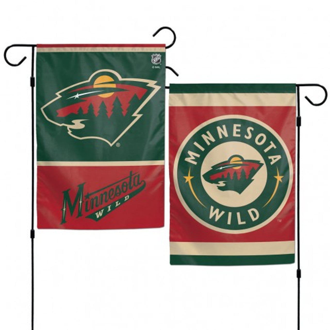 Minnesota Wild Flag 12x18 Garden Style 2 Sided - Sports Collectibles, Sports Memorabilia, Sports Fan Shop, Sports Gifts
