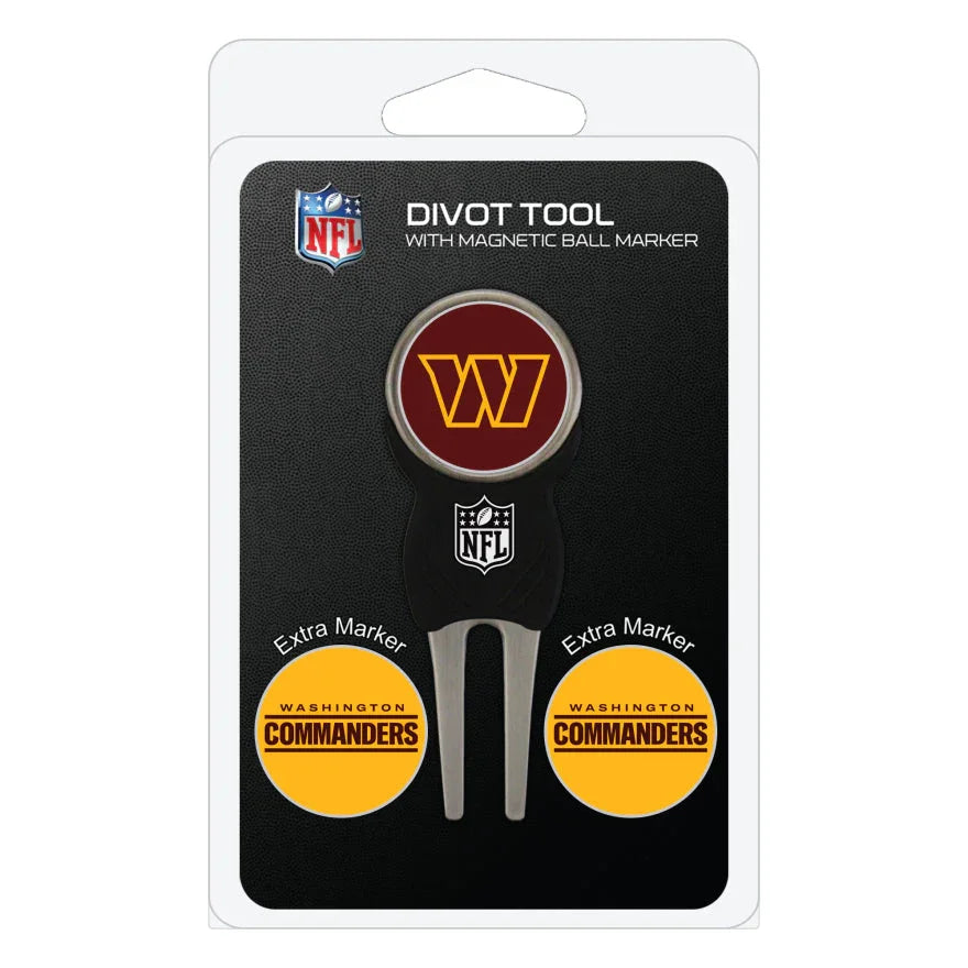 Washington Commanders Divot Tool Pack With 3 Golf Ball Markers - 757 Sports Collectibles