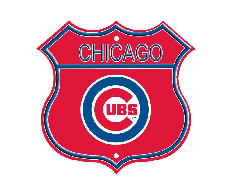 Chicago Cubs Embossed Steel Route Sign