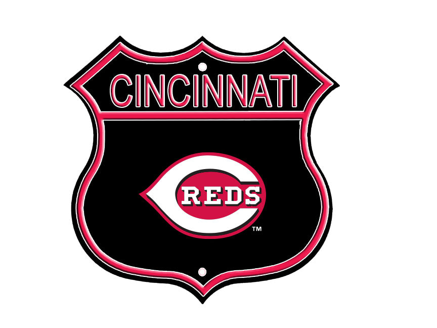 Cincinnati Reds Embossed Steel Route Sign