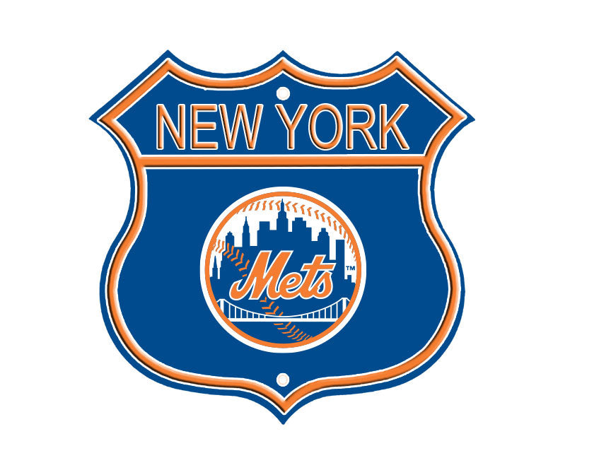 New York Mets Embossed Steel Route Sign